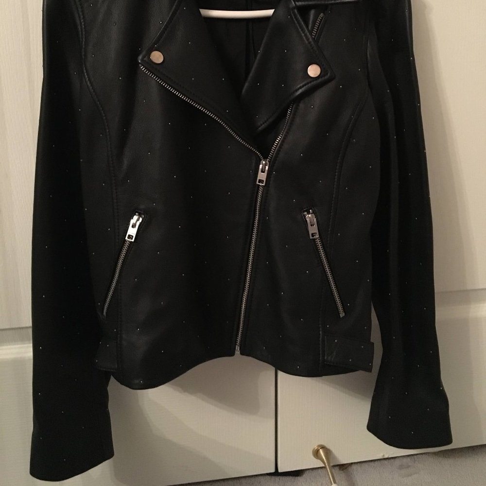 NWT Lucky Brand Real Leather Moto Jacket - Picture 5 of 6